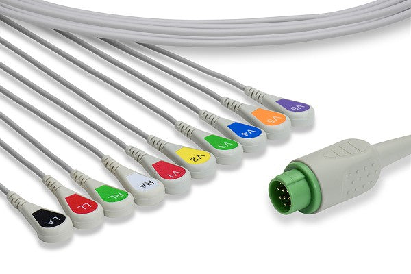 Fukuda Denshi Compatible Direct-Connect EKG Cable